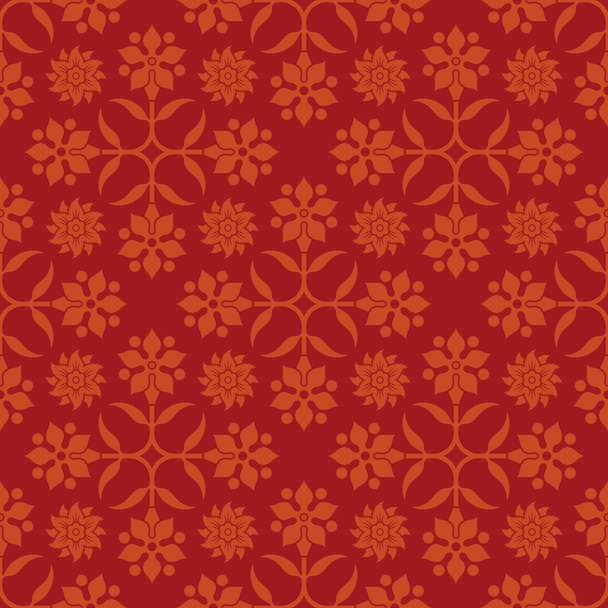 Floral red seamless pattern. - Vecteur, image