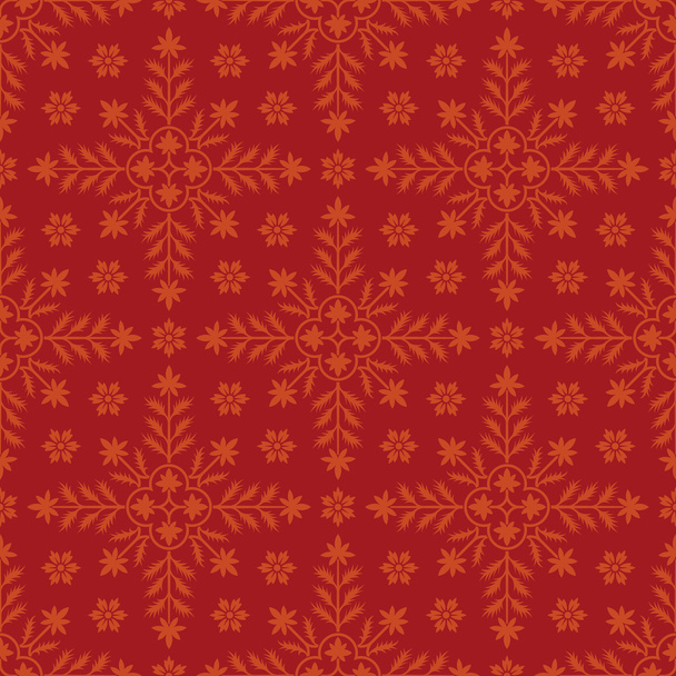 Floral red seamless pattern. - Vector, imagen
