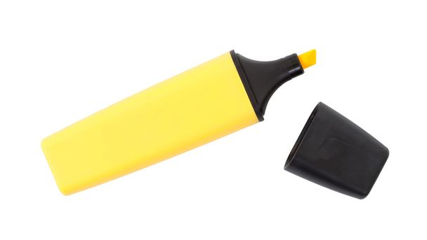 Yellow highlighter isolated - Photo, Image
