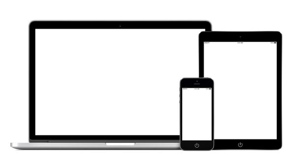 Laptop smartphone en tablet pc mockup - Foto, afbeelding