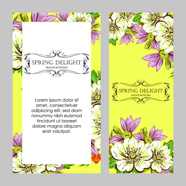 Wedding invitation card - Vector, afbeelding
