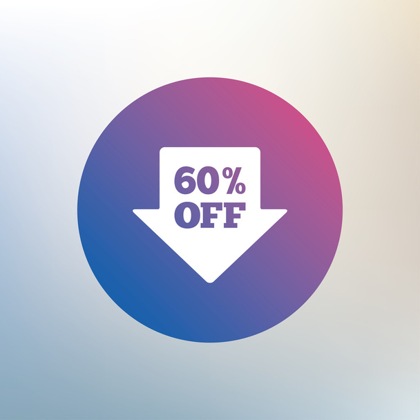 60 percent sale arrow - Vector, Image
