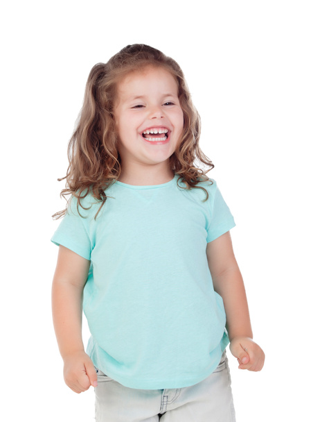 Cute little girl with three year old smiling - Fotoğraf, Görsel