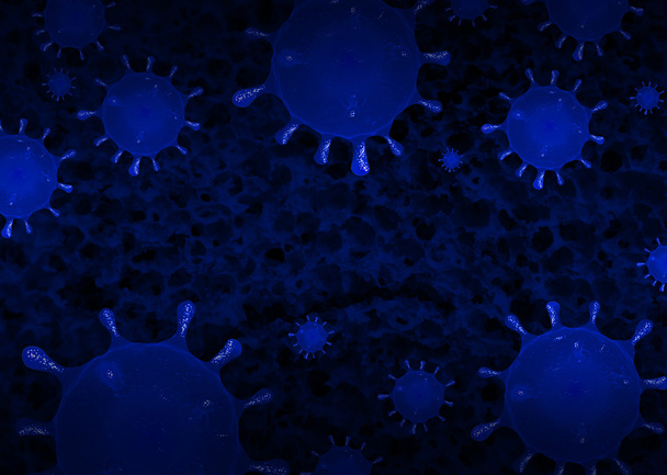 Nahaufnahme Virus abstrakte Bakterien Hintergrund - Foto, Bild
