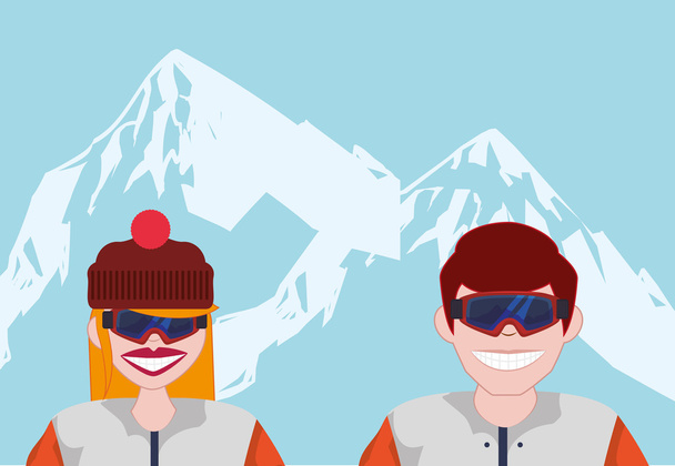 Snowboarding design - Vector, Image