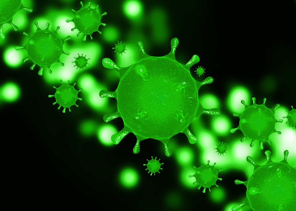 Primer plano Virus Fondo de bacterias abstractas
 - Foto, imagen