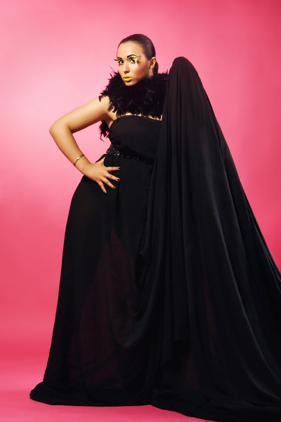 Gorgeous woman in black clothing - Zdjęcie, obraz