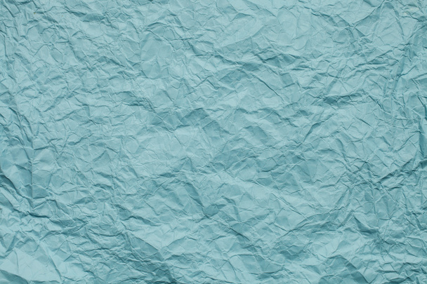 Cyan Crumpled paper - Foto, afbeelding