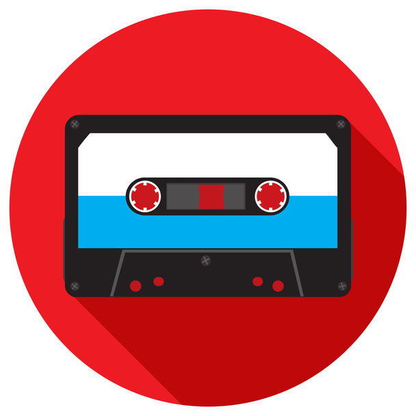 Retro analog audio cassette. Vector illustration. - Διάνυσμα, εικόνα