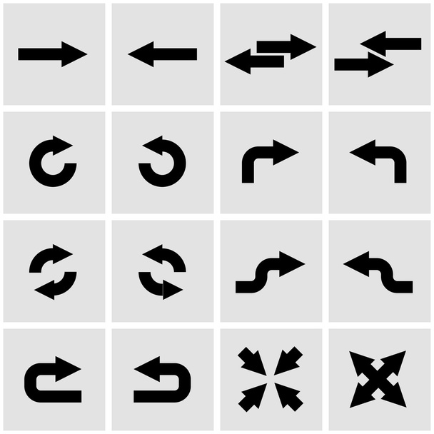 Ensemble d'icônes flèches noires vectorielles
 - Vecteur, image
