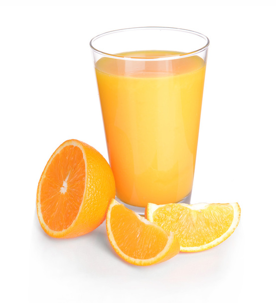 Glass of orange juice isolated on white - Valokuva, kuva