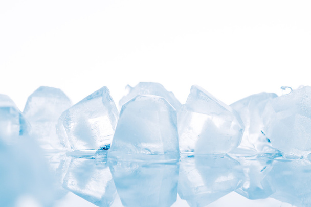 Ice cubes on a white background - 写真・画像