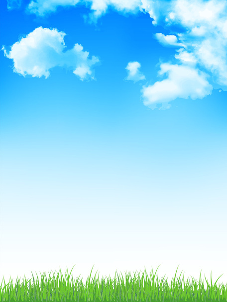 Небо травы фон
 - Вектор,изображение