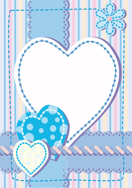 Background for congratulating on a heart - Vector, afbeelding