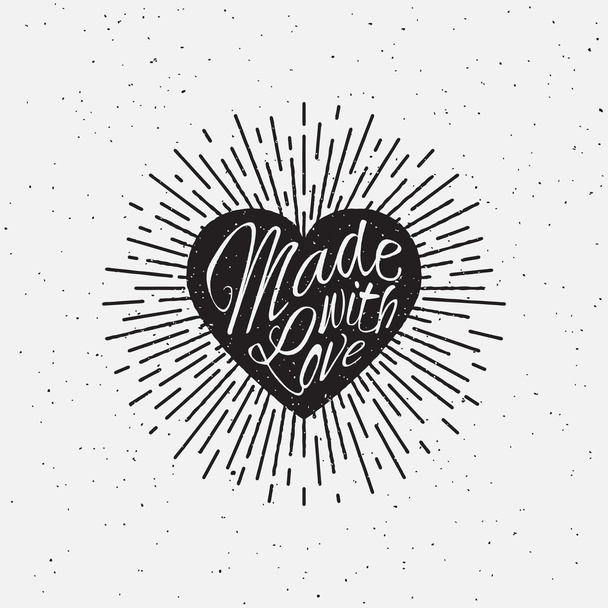 Sparkling heart lettering - Vector, imagen