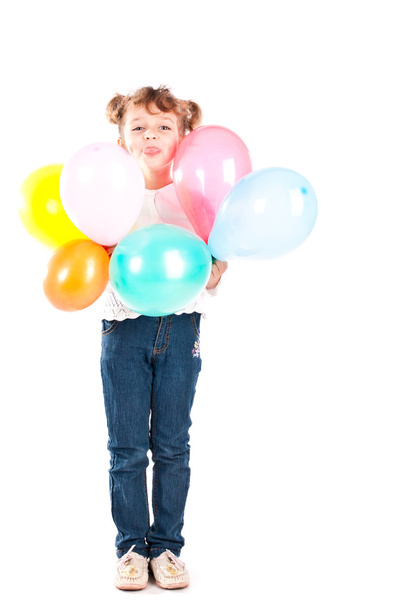Girl with balloons - 写真・画像