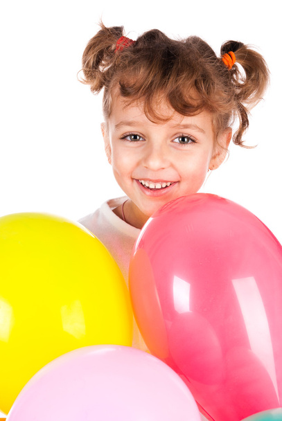 Mädchen mit Luftballons - Foto, Bild