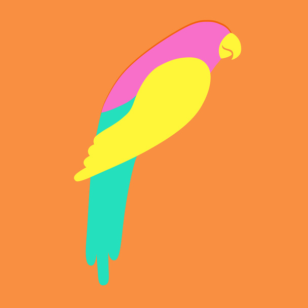 Sitting parrot - Vector, Image
