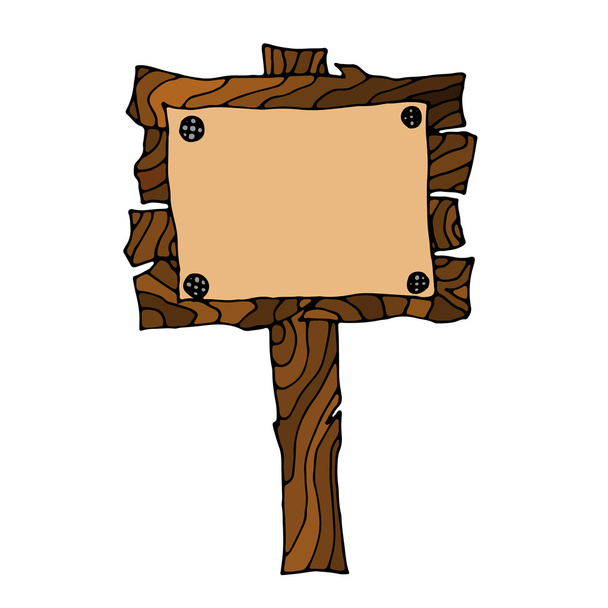 sinais de madeira
 - Vetor, Imagem