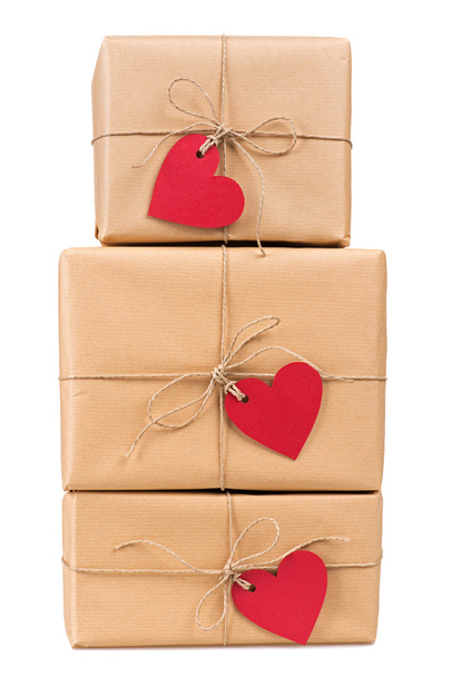 Geschenkboxen Herzförmige Etiketten - Foto, Bild