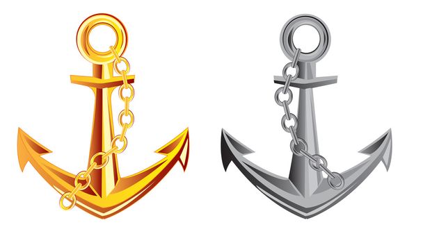 Two anchors - Vector, Image