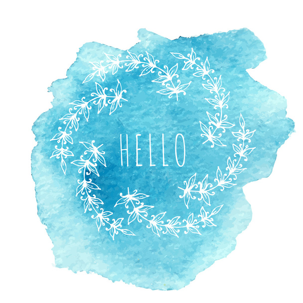 Grunge sticker. "Hello" banner - ベクター画像