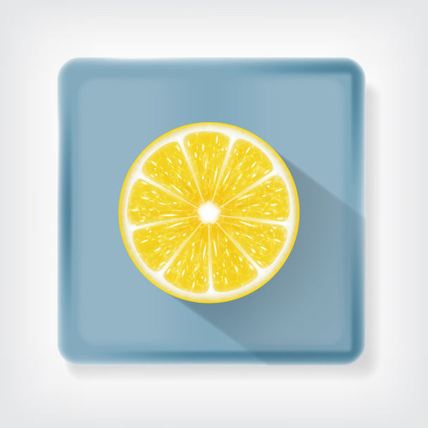 Rebanada de limón - Vector, imagen