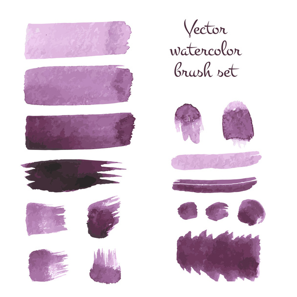 Set of watercolor brush strokes - Vektor, kép