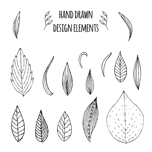 Set of hand drawn design elements - Διάνυσμα, εικόνα