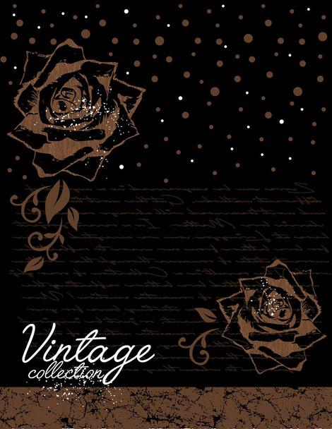 Vintage vector rosas decorativas
 - Vector, imagen