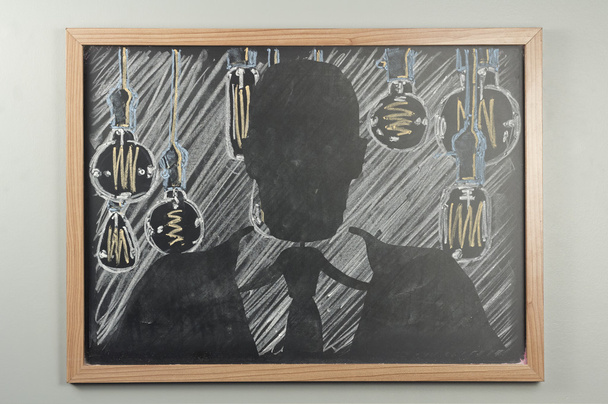 Lightbulb Chalkboard - Φωτογραφία, εικόνα