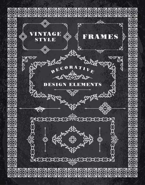 Vintage Badges, Frames, Labels and Borders - Vektori, kuva
