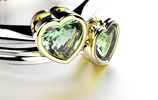 Luxusringe mit Smaragden - Foto, Bild