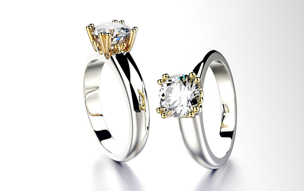 Luxus gyűrű gyémántokkal - Fotó, kép
