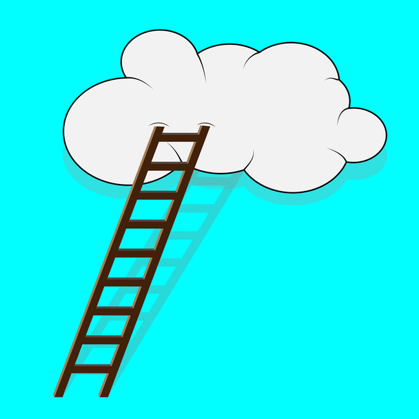 Σκάλα για το σύννεφο - Διάνυσμα, εικόνα