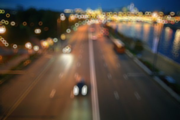 éjszakai városi közlekedési lámpák - Fotó, kép