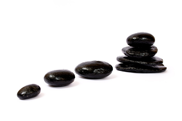 Pierres noires humides
 - Photo, image