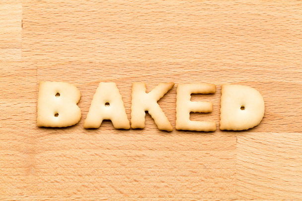 Word baked biscuit - Photo, Image