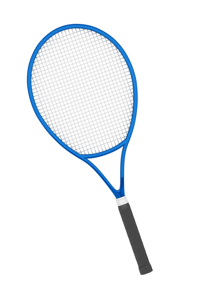 Raqueta de tenis azul de primer plano
 - Foto, Imagen