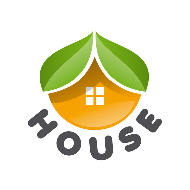 Vektor-Logo Haus in Form einer Orange - Vektor, Bild