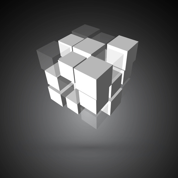3d cubic - Vektor, kép
