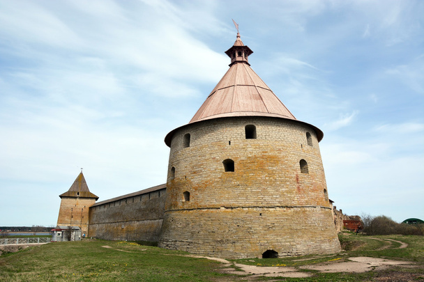 Golovina tower of the fortress at Shlisselburg city - Foto, afbeelding