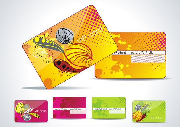 Business-Card or VIP-Card Set - Vector, Image