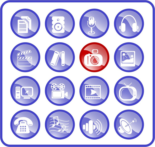 Media icons - Vector, Image