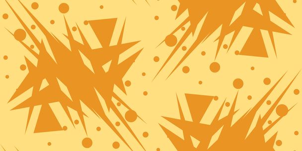 Abstract Shattered Yellow Triangular Shapes - Vector, Image