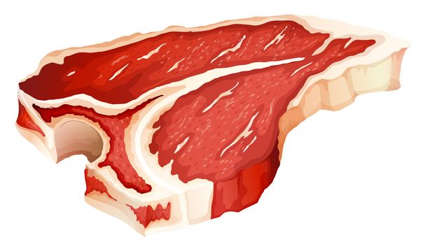 Tbone meat - Vektor, kép