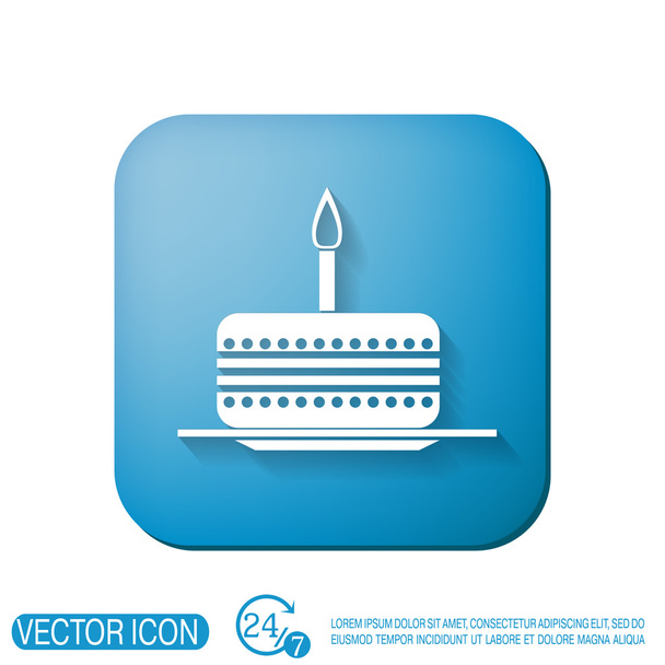 birthday cake icon - Vektor, Bild