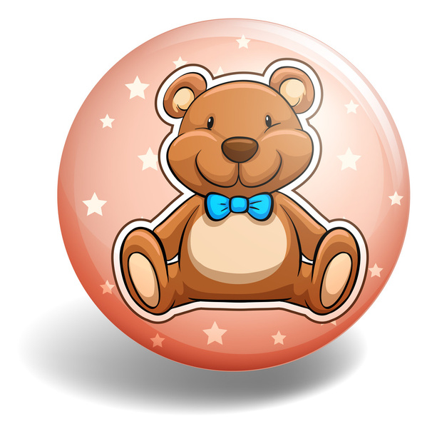 Bear badge - Vector, Image