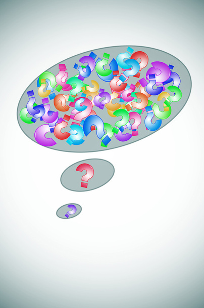 Beszéd buborékok kérdőjelek - Fotó, kép
