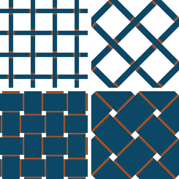 Pattern Vector Seamless Textile Background Blue - Vector, afbeelding